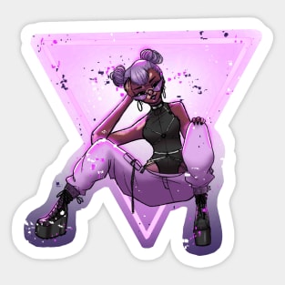 Cyber girl Sticker